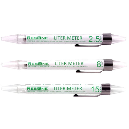 3pk Liter Meter Pens: Measure Oxygen Flow 0-15 LPM for Pediatric, Standard, High Flow- Compact Oxygen Flow Meter for Quick, Precise Flow Checks