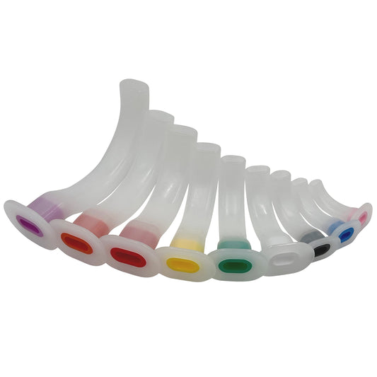 Guedel Style Oropharyngeal Airway Kit, 9-Pack, Color-Coded OPA Set, Sizes 40mm-120mm (#4-#12), Oral Airway Assist Device for EMT, First Aid, Emergency Response