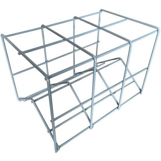 Oxygen Cylinder Rack, Holds 6 D, E, or M9 Tanks, Powder-Coated Steel Oxygen Storage Rack, No-Assembly Oxygen Tank Holder for Medical Supplies, Homecare, and Gas Cylinder Organization