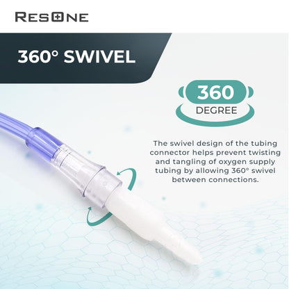 Oxygen Tubing Swivel Connector – 360° swivel