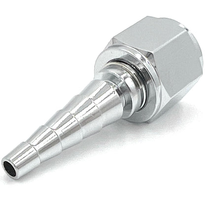 Metal Swivel Nipple Nut, Medical Oxygen Tubing Connector, Christmas Tree Barb O2 Hose Adapter with DISS-style 9/16-18 UNF threads