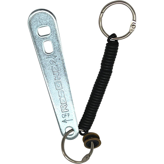 Metal Medical Oxygen Cylinder Wrenches w/Bungee Cords & Yoke Washers (2)