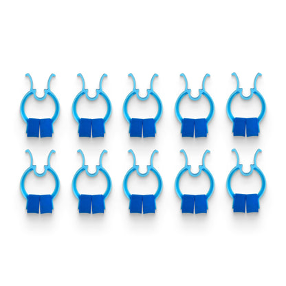 Padded Nose Bleed Stopper Clips - Universal Fit Nose Clip for Spirometry and Breathing Treatments - Effective Nose Bleed Plugs, Disposable, Blue, Pack of 10