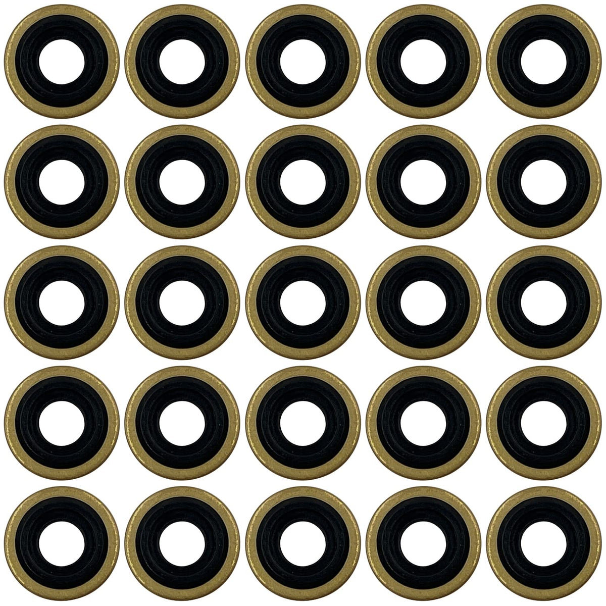 Oxygen Yoke Washer Seals – Smooth-Edge Brass/Rubber CGA-870