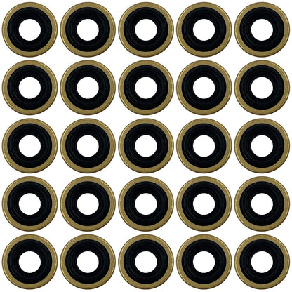 Oxygen Yoke Washer Seals – Smooth-Edge Brass/Rubber CGA-870