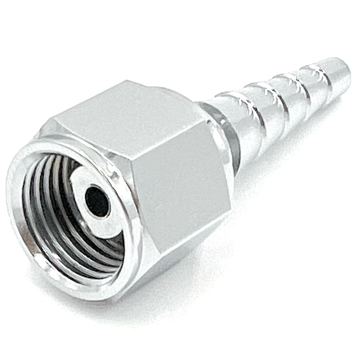 Metal Swivel Nipple Nut, Medical Oxygen Tubing Connector, Christmas Tree Barb O2 Hose Adapter with DISS-style 9/16-18 UNF threads