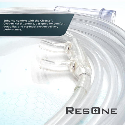 Soft Infant Oxygen Nasal Cannula 5-Pack - Curved Prongs, 7Ft Crush-Resistant Tubing - Nasal Tubes, Oxygen Concentrator Supplies - Soft Curved Nose Piece, Standard Size, Standard Flow 6 LPM