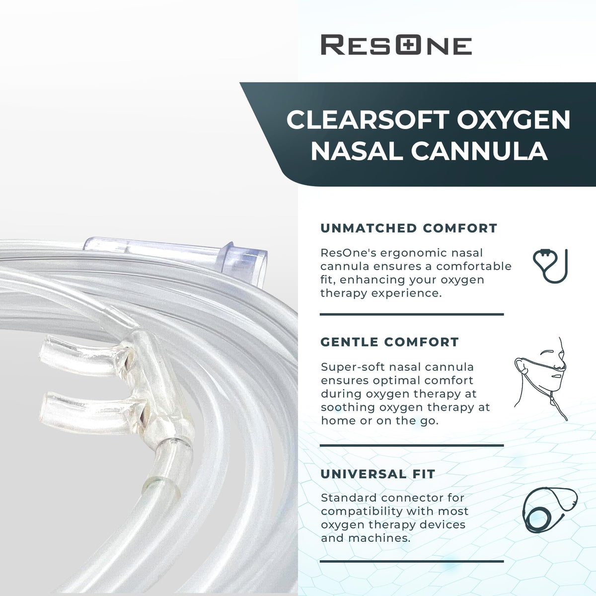 Soft Infant Oxygen Nasal Cannula 5-Pack - Curved Prongs, 7Ft Crush-Resistant Tubing - Nasal Tubes, Oxygen Concentrator Supplies - Soft Curved Nose Piece, Standard Size, Standard Flow 6 LPM