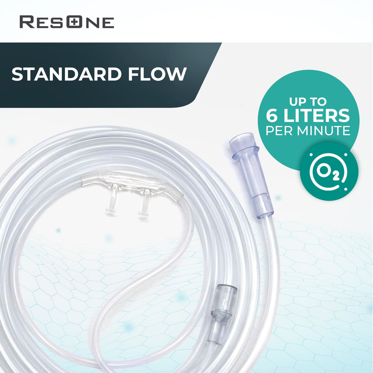 Soft Infant Oxygen Nasal Cannula 5-Pack - Curved Prongs, 7Ft Crush-Resistant Tubing - Nasal Tubes, Oxygen Concentrator Supplies - Soft Curved Nose Piece, Standard Size, Standard Flow 6 LPM