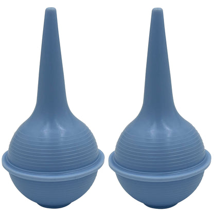 Sterile Rubber Bulb Syringe, 2 pack, 2oz/60ml, Baby and Adult Nasal Care, Ear bulb Syringe, Ear Syringes for Removing Ear Wax, Gentle Irrigation, Mucus and Wax Removal, Flat Bottom Design