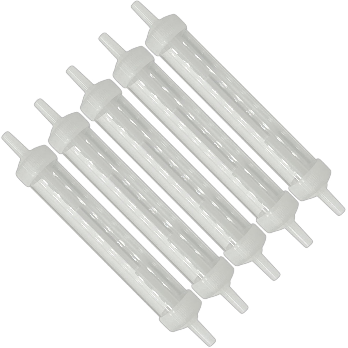 Inline Oxygen Tubing Water Trap – Moisture Collection Chamber with Removable End Caps, Fits Standard Oxygen Tubing