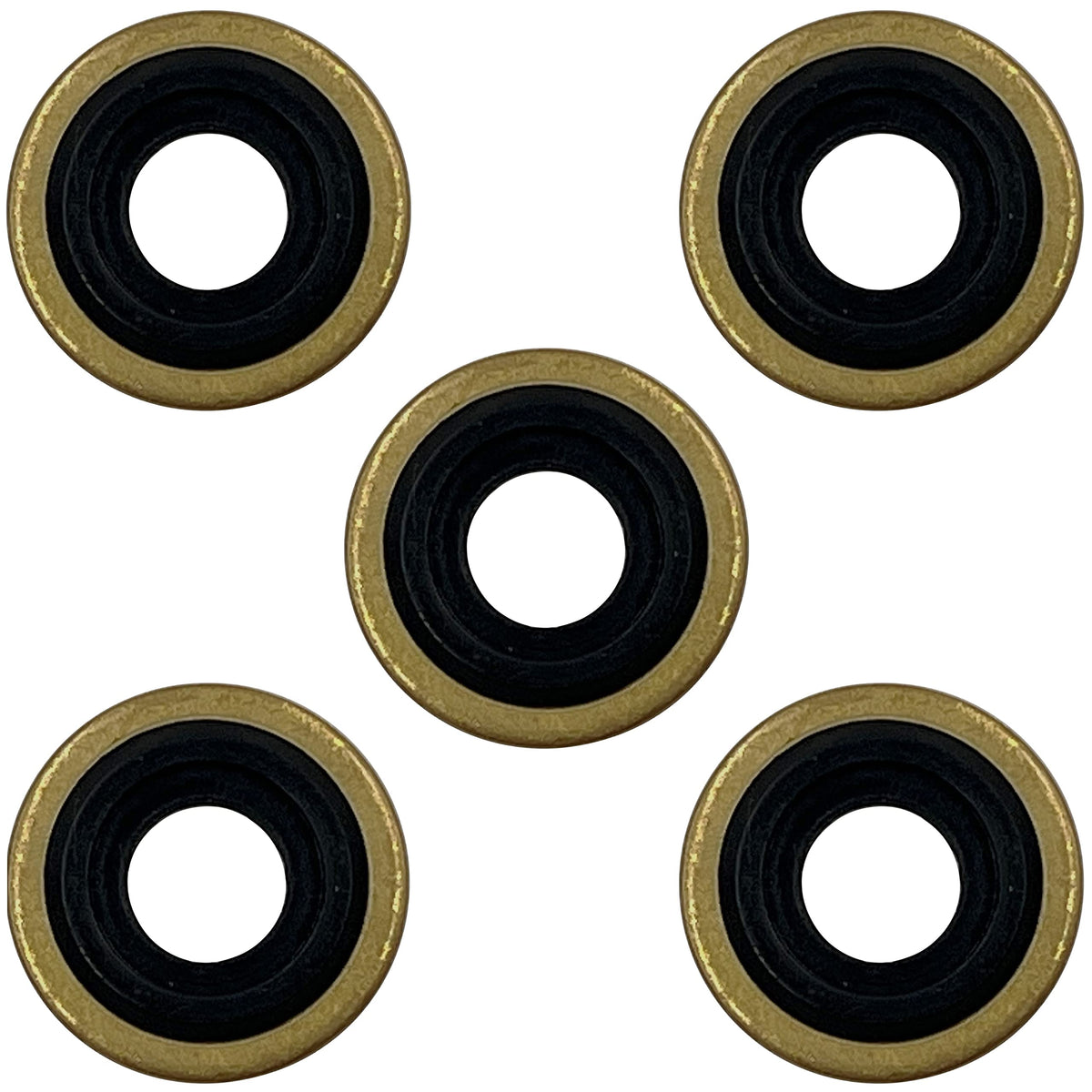 Oxygen Yoke Washer Seals – Smooth-Edge Brass/Rubber CGA-870