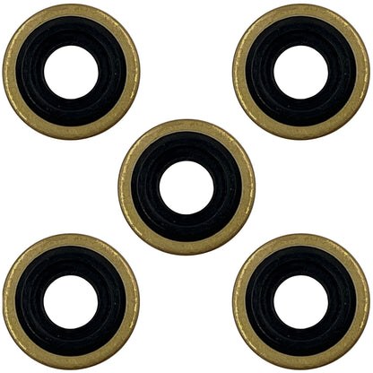 Oxygen Yoke Washer Seals – Smooth-Edge Brass/Rubber CGA-870