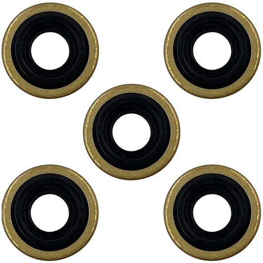 Oxygen Yoke Washer Seals – Smooth-Edge Brass/Rubber CGA-870