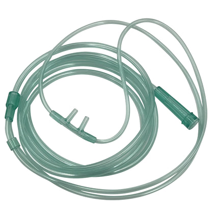 5pk Adult Oxygen Cannula, Tabbed Nose Piece, Straight Prongs, 6.5Ft Tubing